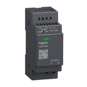 ספק כוח חד פאזי ממותג -18W - מתח כניסה 100-240VAC - מתח יציאה 5VDC - זרם יציאה 3.6A - אפשרות כיול עדין למתח מוצא