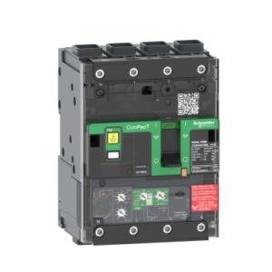 מפסק יצוק קומפקטי NSXm B (25kA) -ארבעה קטבים - 160A הגנה אלקטרונית