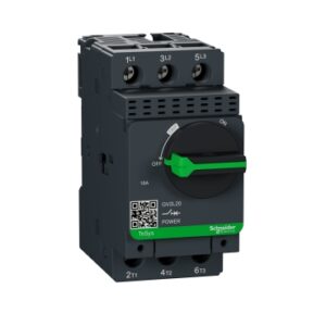 מתנע מגנטי 18A מסדרת GV2L כושר ניתוק גבוה (הגנה מגנטית בלבד) - הפעלה ע"י ידית סיבובית - עבור מנועים תלת-פאזיים - 7.5 kW - כושר ניתוק 50kAלשימוש עם יתרת זרם (רכישה בנפרד) - LRD20