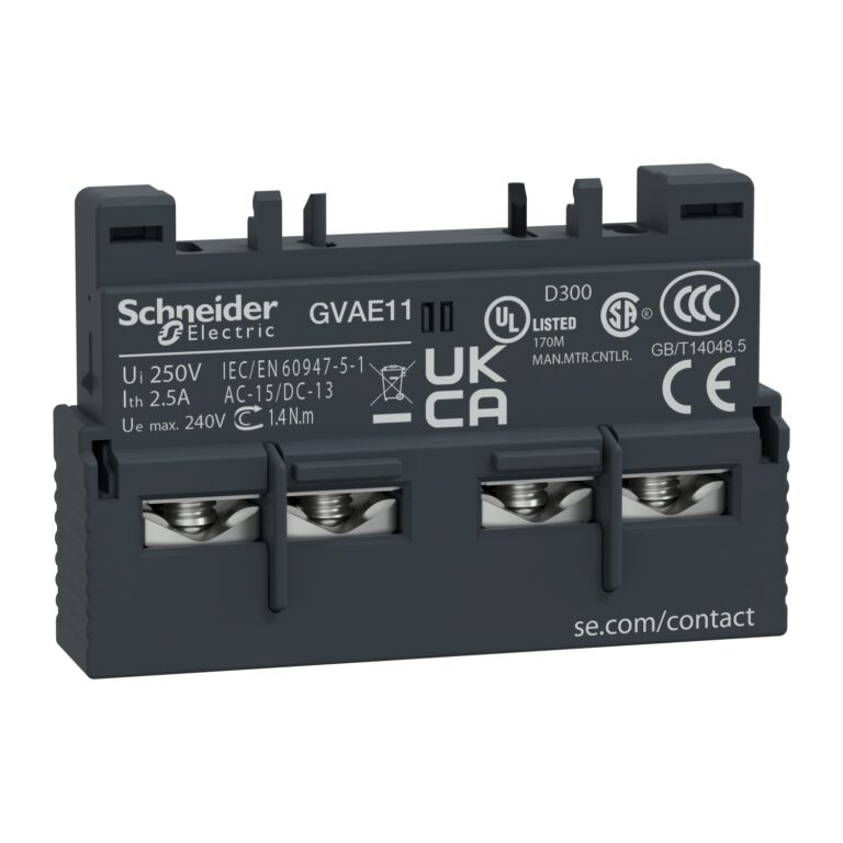מגעי עזר להגנות מנוע GV - חזית 1NO+1NC