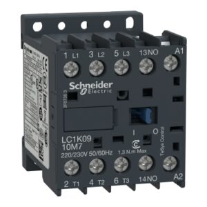 מגען מיניTeSys K - קטבים 4NO+1NO 3 כ"ס - פיקוד 24VAC זרם עבודה AC3:9A