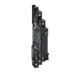 ממסר סוקט צר 6 מ"מ - מתח הפעלה 24 VAC/VDC -חיווי לד -יחידה קומפלט -מגע בודד 1C/O