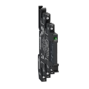 ממסר סוקט צר 6 מ"מ - מתח הפעלה 24 VAC/VDC -חיווי לד -יחידה קומפלט -מגע בודד 1C/O