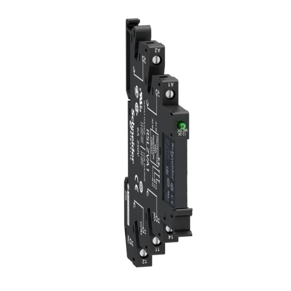 ממסר סוקט צר 6 מ"מ - מתח הפעלה 24 VAC/VDC -חיווי לד -יחידה קומפלט -מגע בודד 1C/O