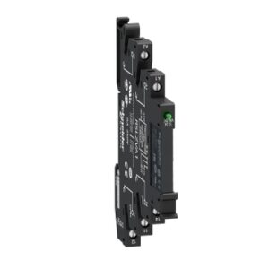 ממסר סוקט צר 6 מ"מ - מתח הפעלה 12 VAC/VDC -חיווי לד -יחידה קומפלט -מגע בודד 1C/O