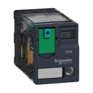 ממסר מסדרת RXM - מתח הפעלה 24 VDC -חיווי לד - חיווי דגלון - לחצן אילוץ - ארבעה מגעי זהב 2C/O - זרם 6 אמפר